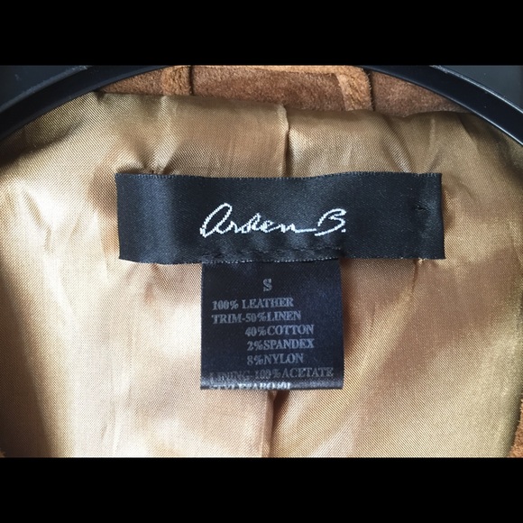 ARDEN B Brown Suede Leather Jacket - Picture 3 of 3